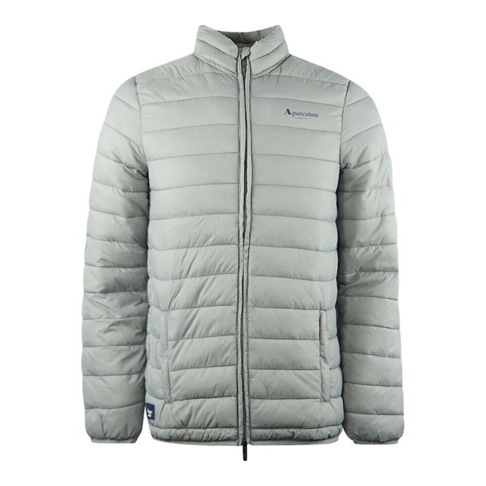 Aquascutum Mens Logo Padded Jacket / Gray